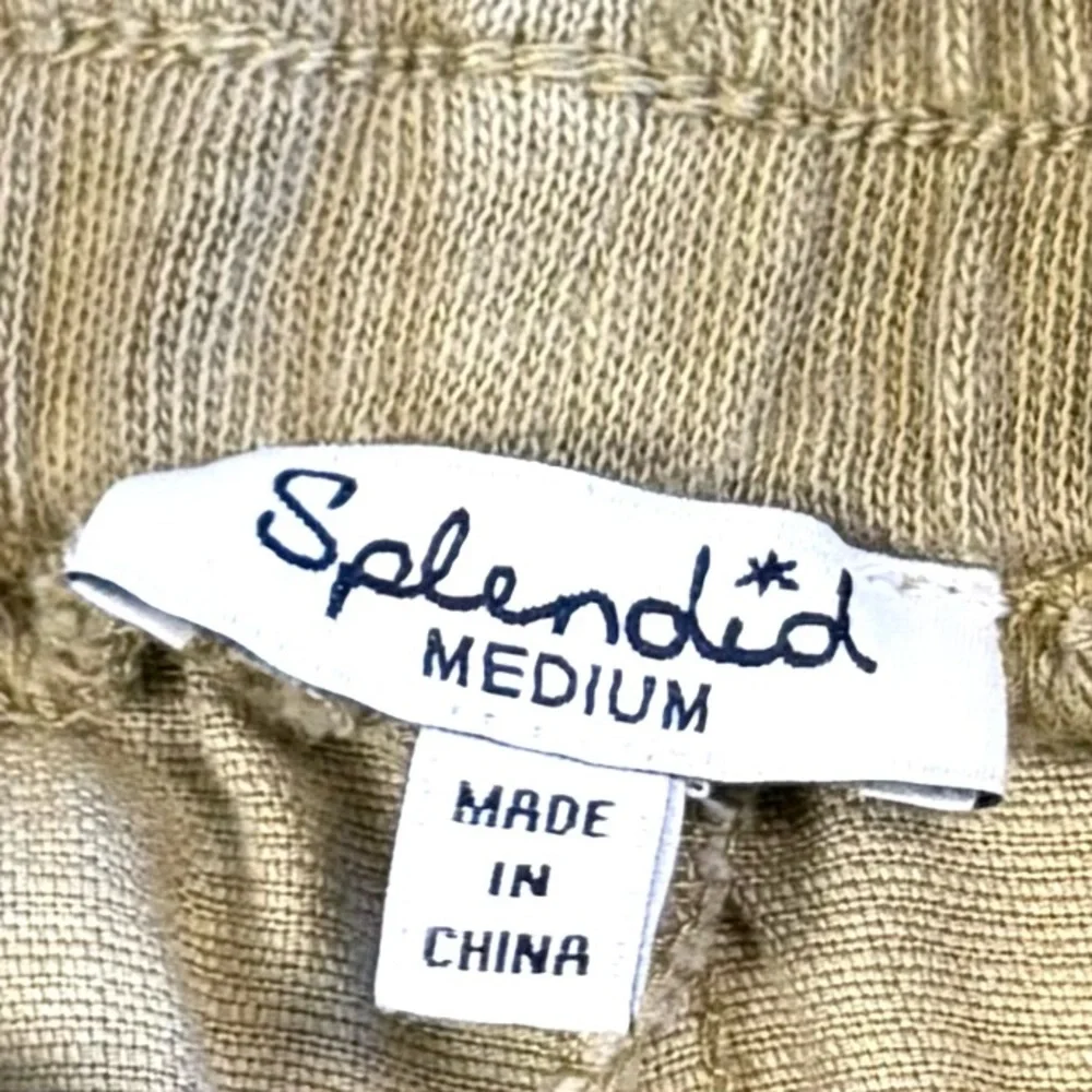 Splendid Lakeside Linen Blend Jogger Pants in Fawn Medium